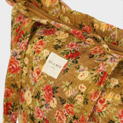 De La Mur Esme großer Shopper in Senfgelb mit Blumenmuster