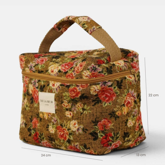 Große De La Mur Esme Kosmetiktasche mit Blumenmuster