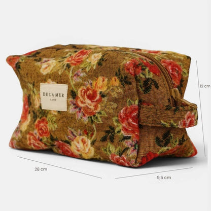 Mittelgroße De La Mur Esme Kosmetiktasche mit Blumenmuster