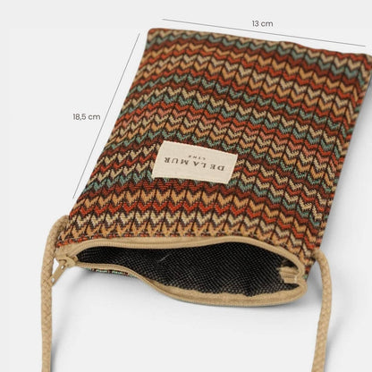 De La Mur Fron Handytasche mit Streifenmuster