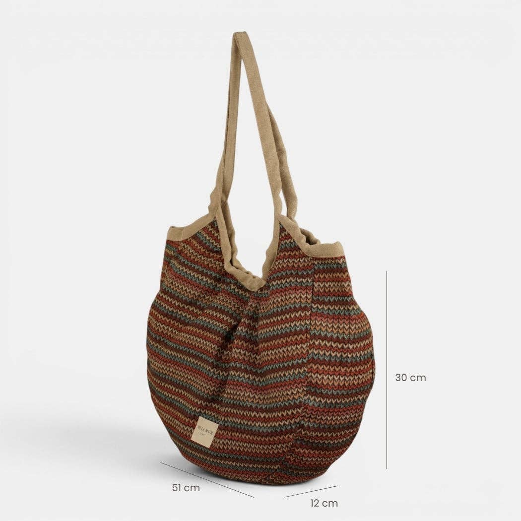 De La Mur Fron Paspeltasche aus geometrischem Jacquard