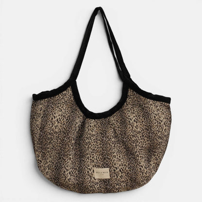 De La Mur Leo Paspeltasche aus Leoparden-Jacquard