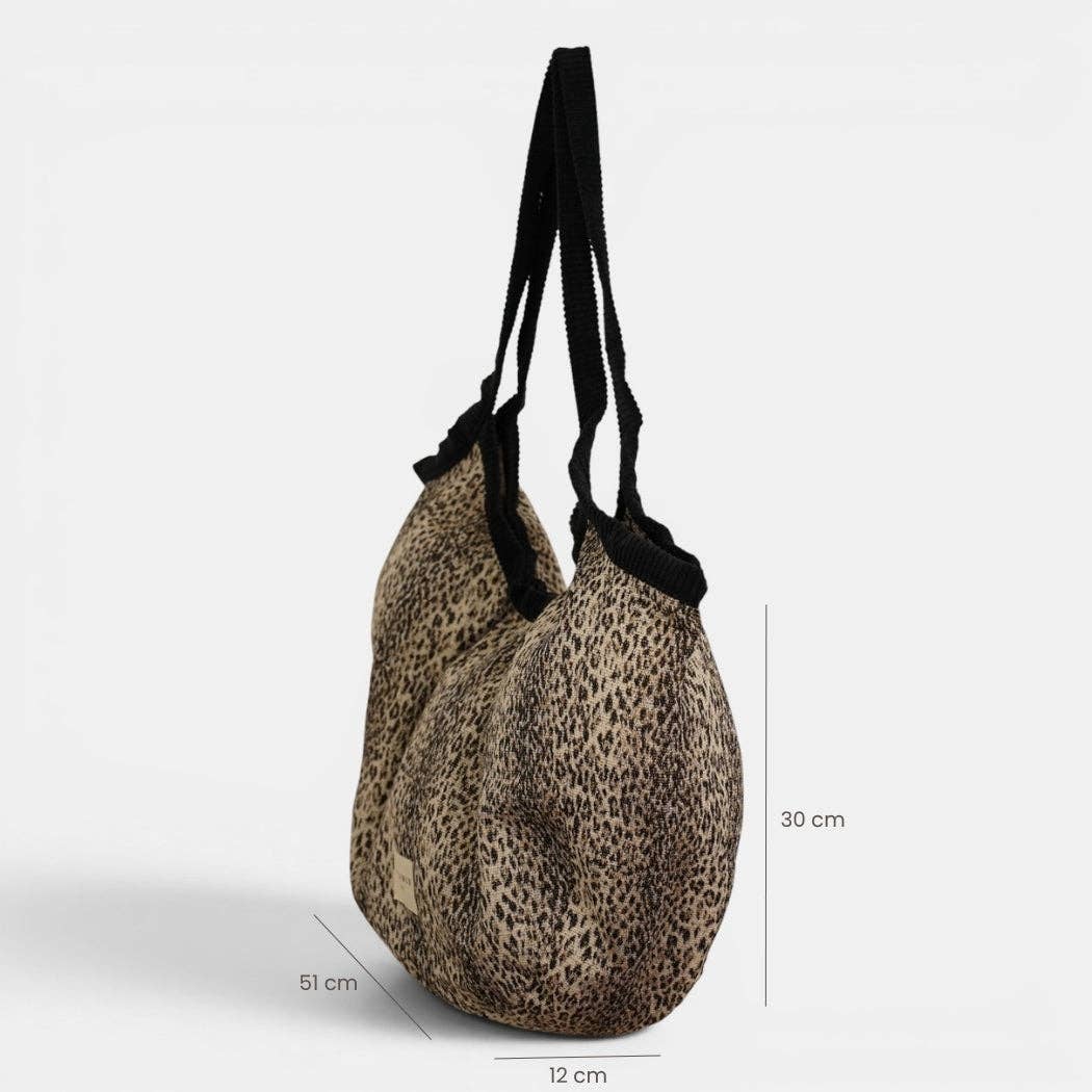 De La Mur Leo Paspeltasche aus Leoparden-Jacquard