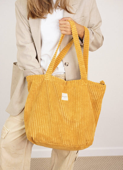 De La Mur Mais großer Breitcord Shopper in Senfgelb