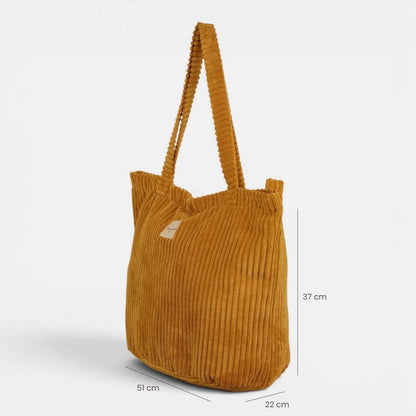 De La Mur Mais großer Breitcord Shopper in Senfgelb