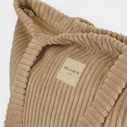 De La Mur Moka großer Breitcord Shopper in Beige