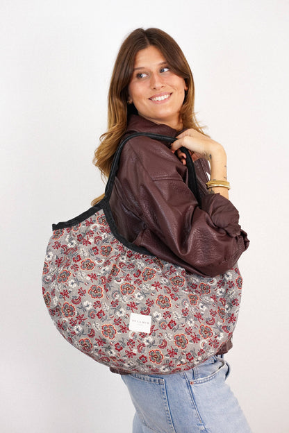 De La Mur Nira Paspeltasche aus floralem Jacquard