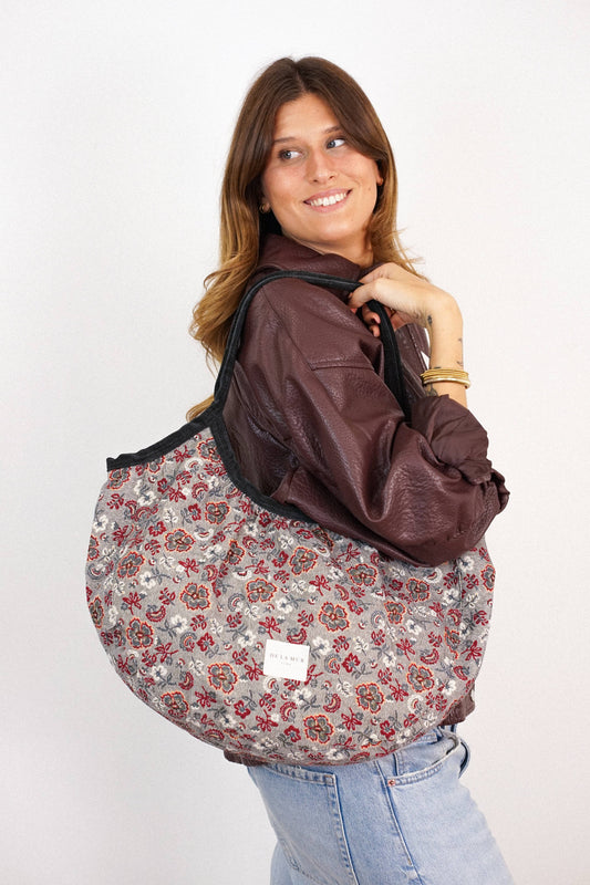 De La Mur Nira Paspeltasche aus floralem Jacquard