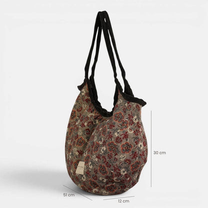 De La Mur Nira Paspeltasche aus floralem Jacquard