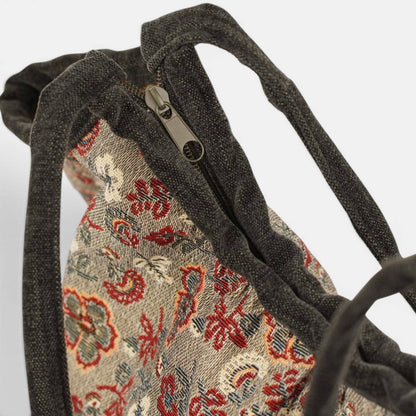 De La Mur Nira Paspeltasche aus floralem Jacquard