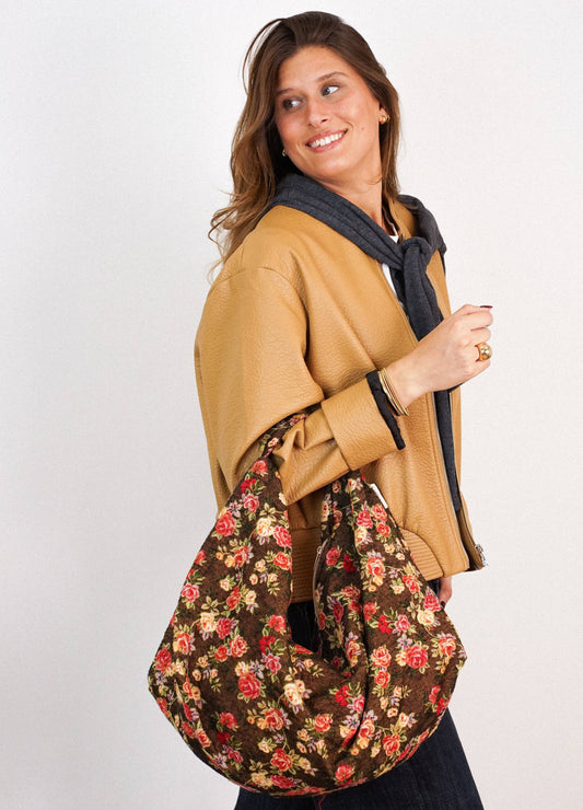De La Mur Pepi Cookie Schultertasche mit Blumenmuster