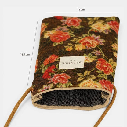 Kleine De La Mur Pepi Handytasche mit Blumenmuster