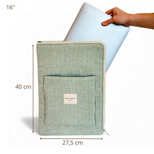 Gepolsterte De La Mur Laptop-Hülle 16 Zoll mit Maßangaben