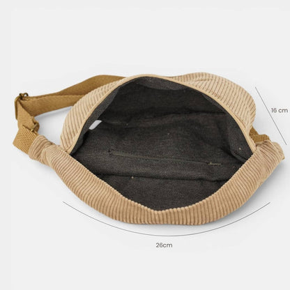 De La Mur Toast Gürteltasche aus braunem Cord