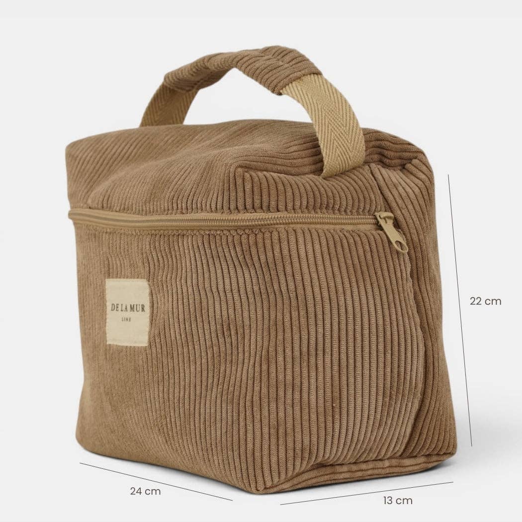 Große De La Mur Toast Kosmetiktasche in Braun
