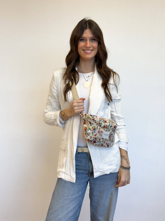 e La Mur Blum Gürteltasche mit buntem Blumenmuster