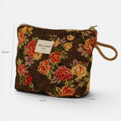 Kleine De La Mur Pepi Kosmetiktasche mit Blumenmuster