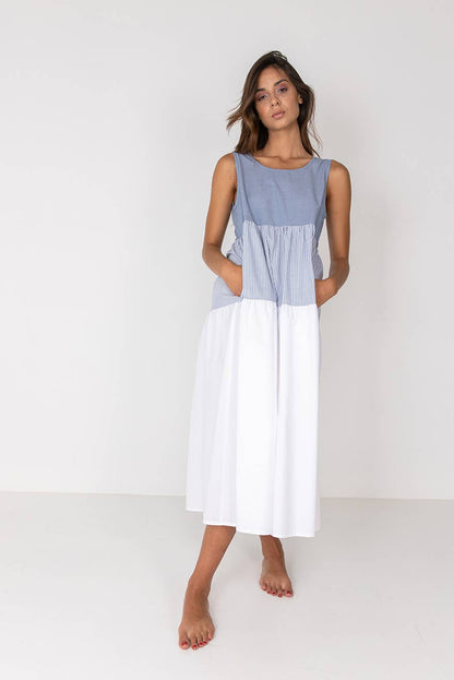 luftiges Sommerkleid aus Öko-Tex zertifizierter Baumwolle mit Muster – Vorderansicht