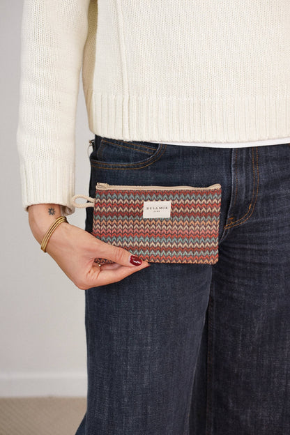 Mini De La Mur Fron Kosmetiktasche mit geometrischem Muster