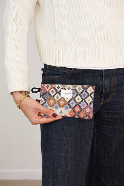 Mini De La Mur Ore Kosmetiktasche mit geometrischem Muster