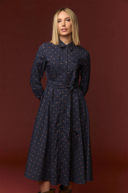 Minueto Maxikleid Shine in Blau