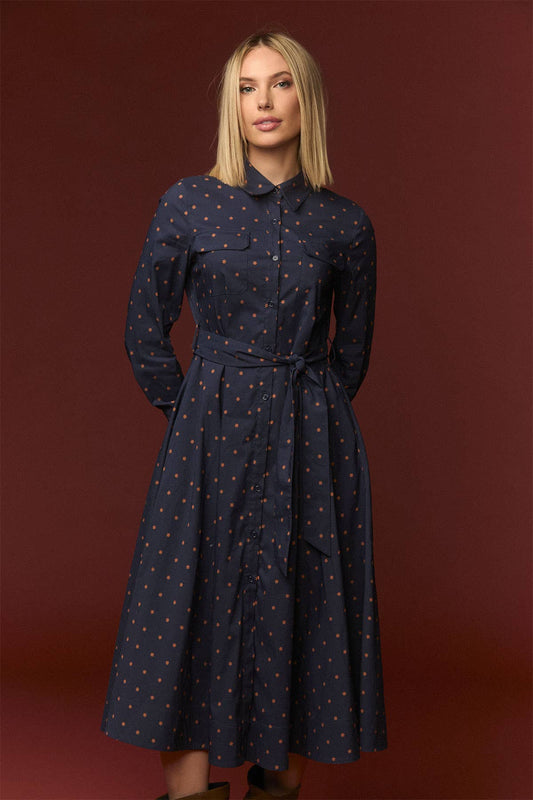 Minueto Maxikleid Shine in Blau