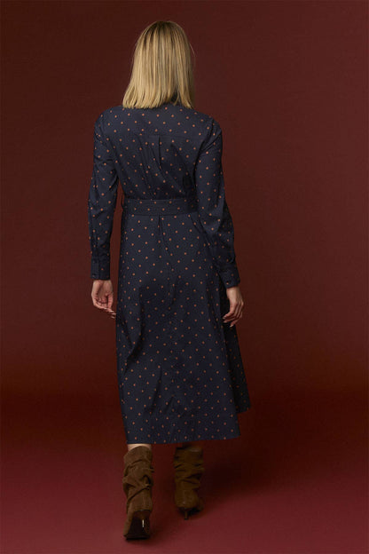Minueto Maxikleid Shine in Blau