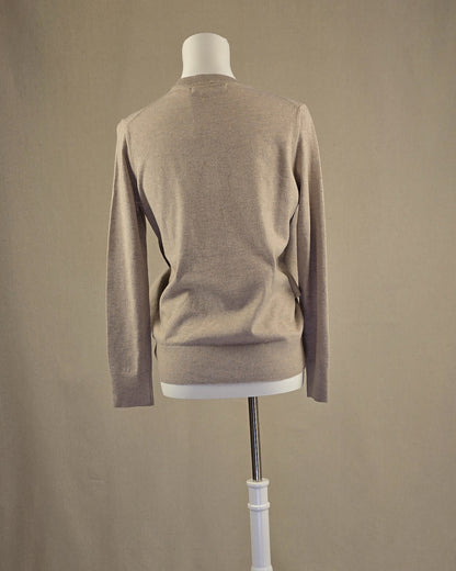 InWear Pullover in Beige mit Schleifendetail vorne – eleganter Strick für vielseitige Looks rückenansicht