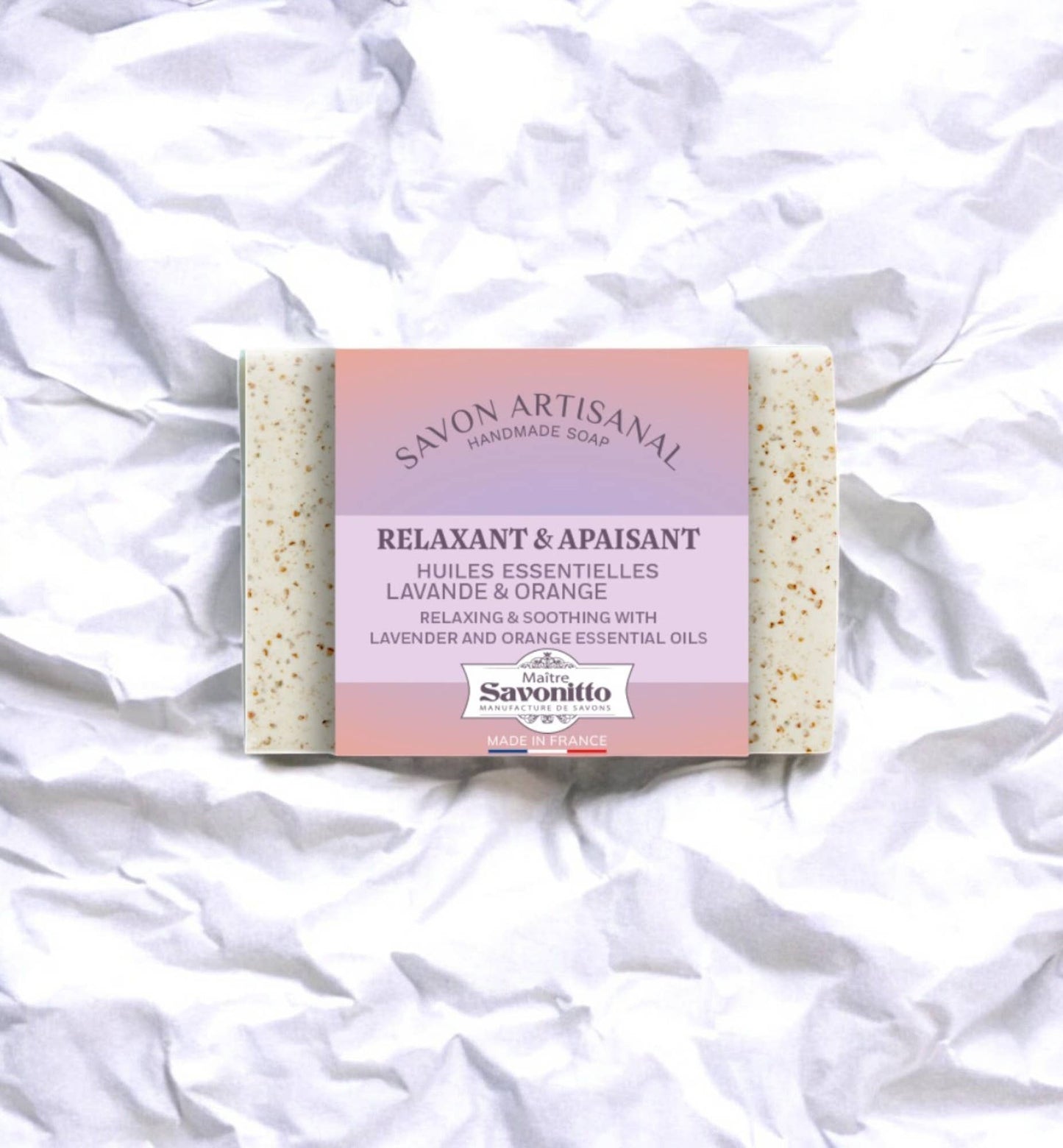 Relaxant & Apaisant Peelingseife mit Lavandin und Orange von Maître Savonitto