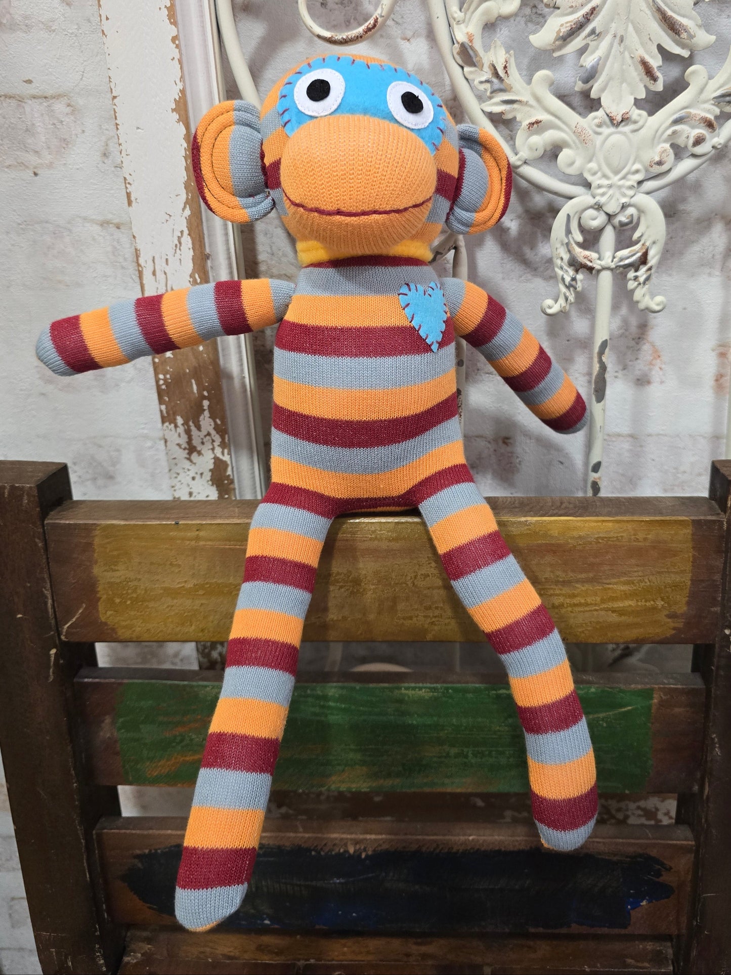 Sockenaffe Midi Orange & Burgund
