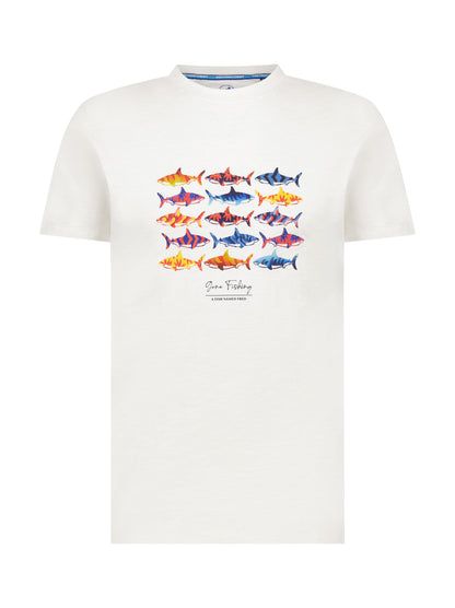 A Fish Named Fred T-Shirt Sharks Off-White