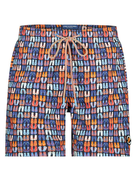 A Fish Named Fred Swimshort Flip Flops Navy