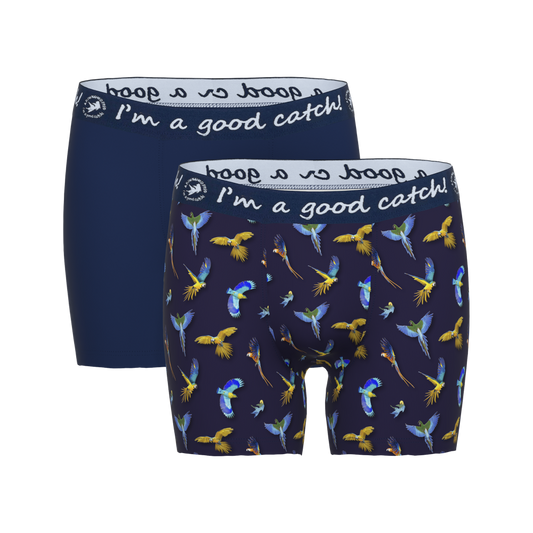 A Fish Named Fred Pants Birds Navy - 2er Pack