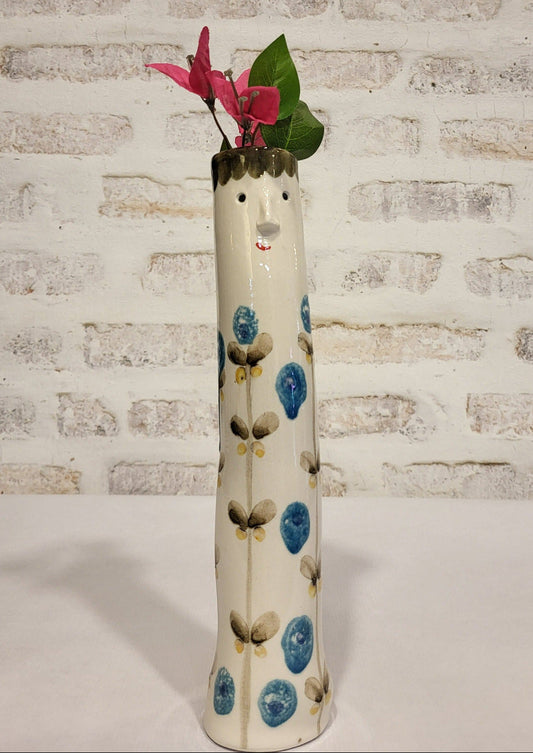 handglasierte vase für eine blume