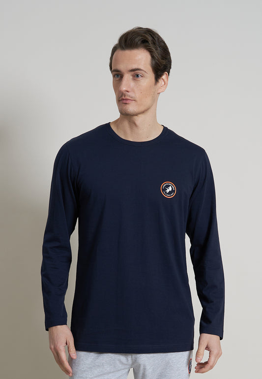 A Fish Named Fred Langarmshirt Navy