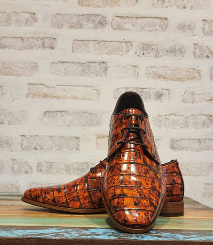 Rehab X Eleganter Business-Schuh Leafs Burnt Orange