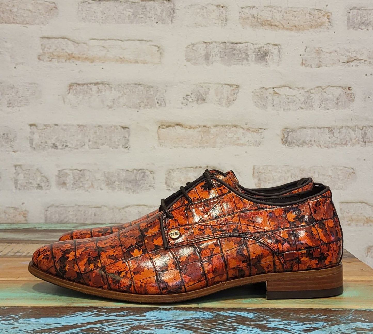 Rehab X Eleganter Business-Schuh Leafs Burnt Orange